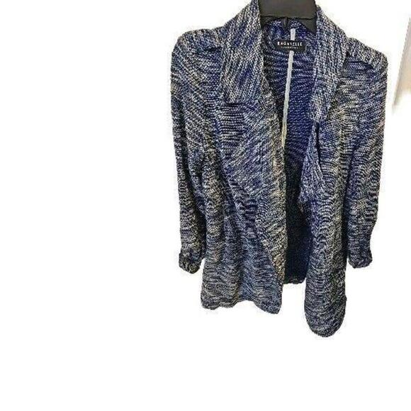 BAGATELLE Tweed Open-front Jacket In Blue size M (MR-181) - Picture 2 of 8